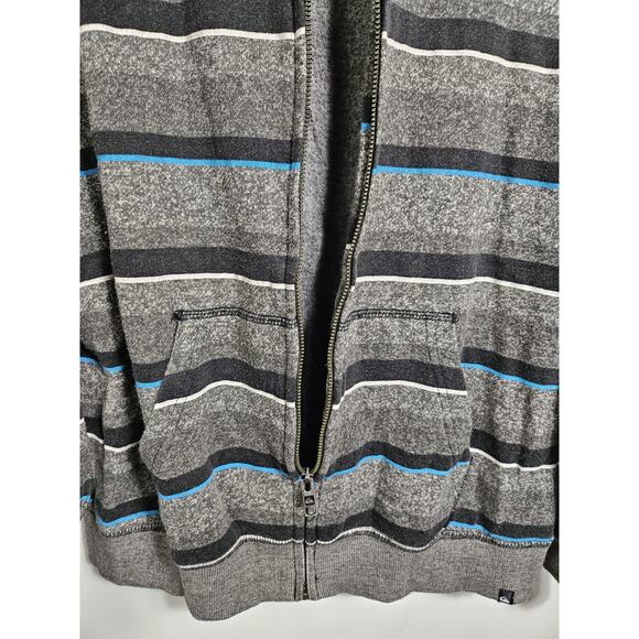 Boys Quicksilver Grey Blue Baja Hoodie Youth Size Medium, 10 - 12 - Picture 6 of 15